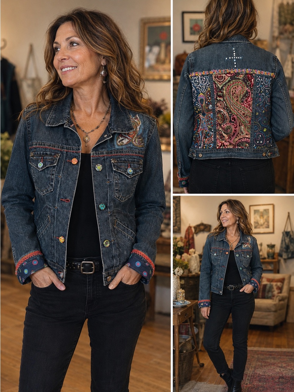 Pritchard Artwear Winnipeg OOAK Embellished Denim Art Jacket